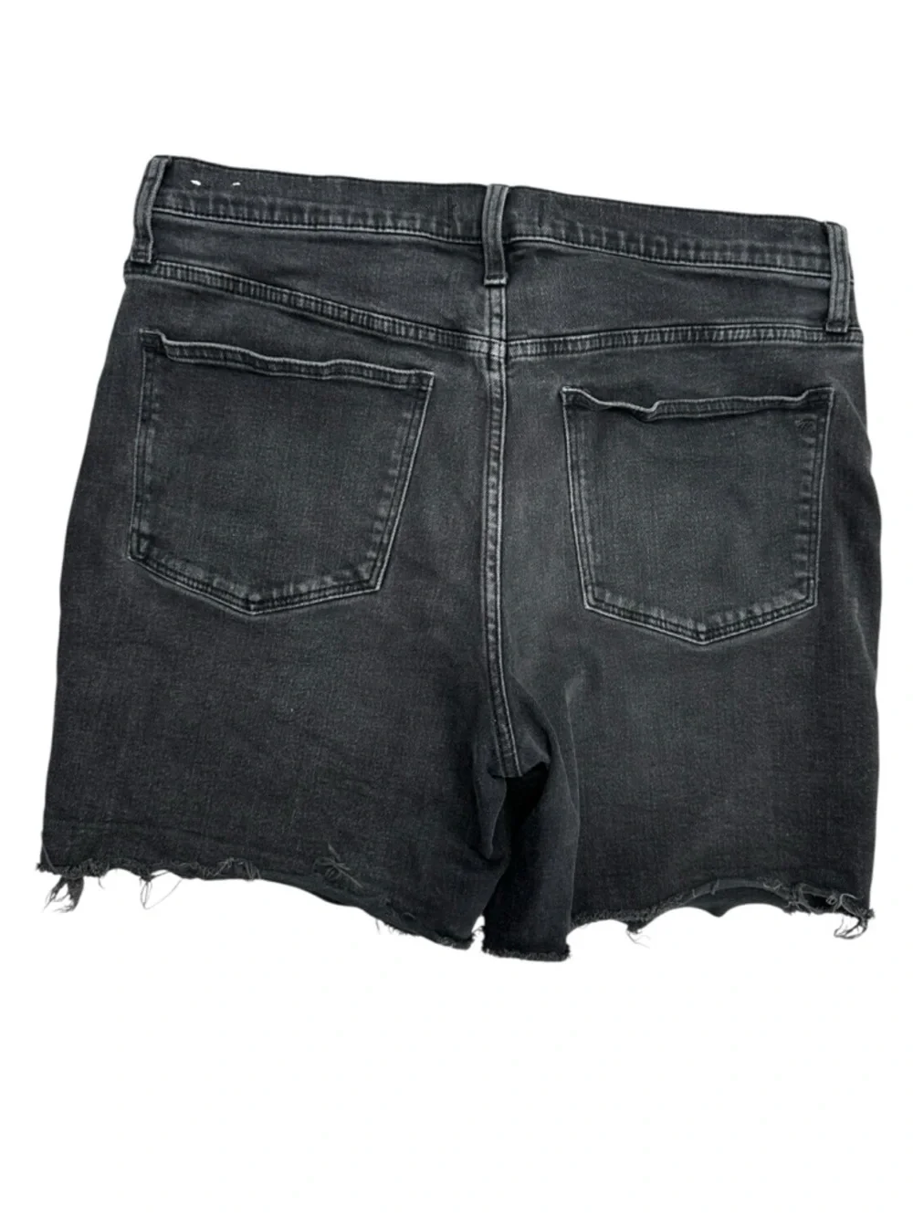 Madewell High-Rise Denim Mid-Length Shorts Washed Black Denim Cutoff Bermuda 31 - Picture 3 of 9